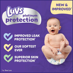 Luvs Size 4 Baby Diapers, Platinum Protection Bluey Diapers for Day & Night, Size 4, 198 Count (Packaging May Vary)