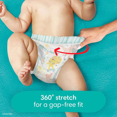 Diapers Size 5, 128 Count and Baby Wipes - Pampers Pull On Cruisers 360° Fit Baby Diapers with Stretchy Waistband, ONE MONTH SUPPLY with Sensitive Wipes, 6X Pop-Tops, 336 Count (Packaging May Vary)