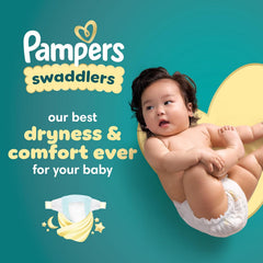 Pampers Swaddlers Diapers, Size 3 (13-26 lbs), 136 Count, Absorbent, Keeps Baby Dry and Comfortable, Skin Safe Disposable Baby Diaper (Packaging May Vary)