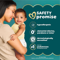 Pampers Swaddlers Disposable Baby Diapers Size 1, 198 Count with Sensitive Water Based Baby Wipes 12 Flip-Top Packs (1008 Wipes Total)