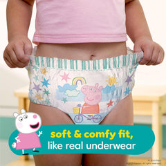 Pampers Easy Ups Pull On Training Underwear Girls, 3T-4T, 2 Month Supply (2 x 124 Count) with Sensitive Water Based Baby Wipes 12X Multi Pack Pop-Top and Refill (1008 Count)