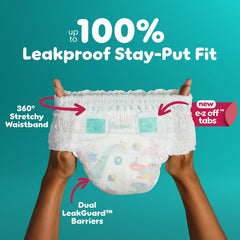 Pampers Pull On Cruisers 360° Fit Disposable Baby Diapers Size 5, 2 Months Supply (2 x 128 Count) with Sensitive Water Based Baby Wipes 12X Multi Pack Pop-Top and Refill (1008 Count)
