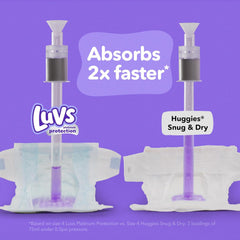 Luvs Size 8 Baby Diapers, Platinum Protection Bluey Diapers for Day & Night,Size 8, 108 Count