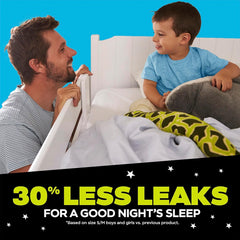 Ninjamas Boys Nighttime Underwear, Size L for Boys (64-95+ lbs), 68 Count, Ultra Absorbent + Pampers Wipes, Sensitive, Water Based Wipe, Hypoallergenic, and Unscented, 336 Wipes Total (4 Packs)