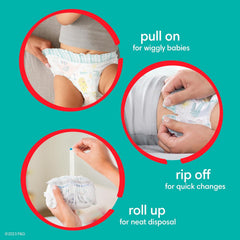 Diapers Size 5, 128 Count and Baby Wipes - Pampers Pull On Cruisers 360° Fit Baby Diapers with Stretchy Waistband, ONE MONTH SUPPLY with Sensitive Wipes, 6X Pop-Tops, 336 Count (Packaging May Vary)