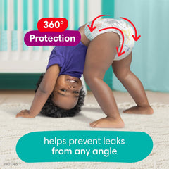 Pampers Pull On Cruisers 360° Fit Disposable Baby Diapers Size 4, 2 Months Supply (2 x 144 Count) with Sensitive Water Based Wipes 12X Multi Pack Pop-Top and Refill (1008 Count)