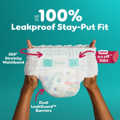 Pampers Pull On Cruisers 360° Fit Disposable Baby Diapers Size 4, 144 Count with Free & Gentle Baby Wipes 12 Flip-Top Packs (936 Wipes Total)